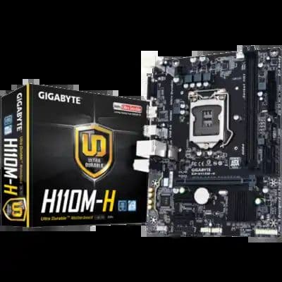 Gigabyte GA-H110M-H M-ATX Motherboard, 6th and 7th Gen Intel Processor Support - View 1