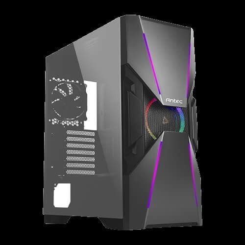 Antec DA601 Mid Tower Gaming Cabinet Support ATX, M-ATX, E-ATX Motherboard with Tempered Glass Side Panel Regular Fan in Rear Preinstalled - View 1