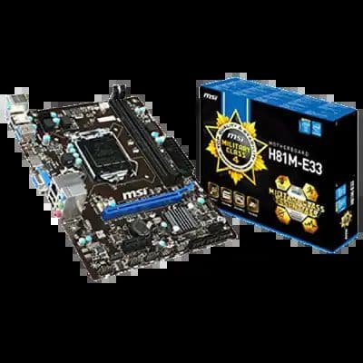 MSI H81M-E33 Socket LGA 1150 Motherboard for Desktop - View 1