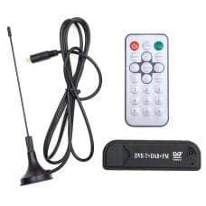 SDR Receiver - RTL2832U+R820T2 - USB Stick version with Antenna and Remote - View 1