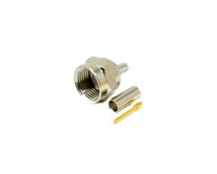 Crimp Type F Connector Straight Male For Coaxial Cable - View 1
