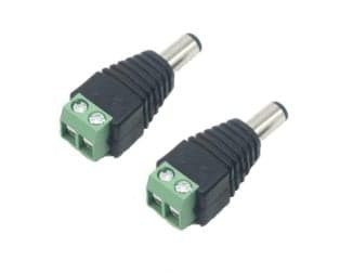 Male 2.1 x 5.5mm for DC Power Jack, Adapter Connector Plug For CCTV, Camera Pack of 2 - View 1