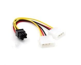 Double Big 4D to 6Pin Power Lines About 15CM - View 1