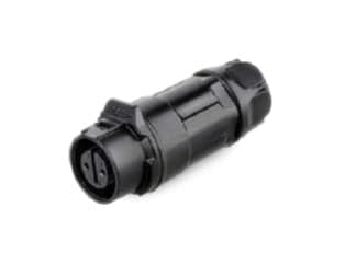 LP-12 Female 2 Pin Soldering Type Power Connector with Plastic Shell IP67 125V 5A - View 1