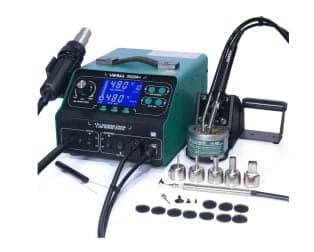 3in1 function YIHUA 992DA + soldering iron smoke absorb function hot air gun SMD soldering rework station - View 1