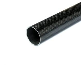 3K Roll-wrapped Carbon Fibre Tube (Hollow) 30mm(OD) * 28mm(ID) * 1000mm(L) - View 1