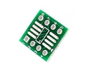 Leadfree so/msop/tssop/soic/sop8 to dip8 Wide-Body Narrow-Body Adapter Board PCB 8p – Pack of 5 - View 1