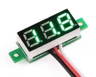0.28inch 0-100V Three Wire DC Voltmeter Yellow - View 1