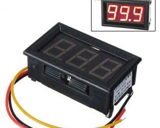 0.56inch 0-100V Three Wire LED Display Digital DC Voltmeter-RED - View 1