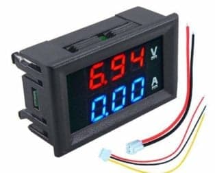 Dual Led 0.28″ Display for DC0-100V 50A Voltage and Current Test Digital Instrument, Digital Meter Panel Amplifier Red Blue 50A - View 1
