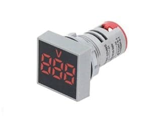 Red AC60-500V 22mm AD16-22FSV Square Frosted Surface LED Voltmeter Indicator Light - View 1