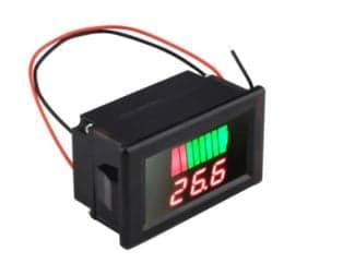 Red 12-60V Dual Display Automatic Identification Waterproof Voltage Meter - View 1
