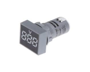 White AC60-500V 22mm AD16-22FSV Square Frosted Surface LED Voltmeter Indicator Light - View 1