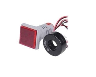 Red 0-100A 22mm AD16- 22FSA Square Cover LED Ammeter Indicator Light with Transformer - View 1