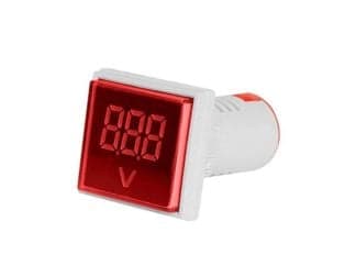 Red AC60-500V 22mm AD16-22FSV Square Cover LED Voltmeter Indicator Light - View 1