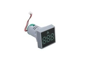 Green 0-100A 22mm AD16- 22FSA Square Cover LED Ammeter Indicator Light with Transformer - View 1