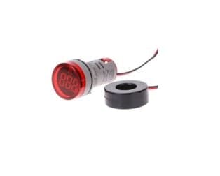 Red 0-100A 22mm AD16- 22DSA Round LED Ammeter Indicator Light with Transformer - View 1