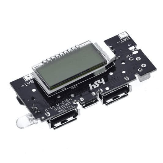 Dual USB 5V 1A 2.1A Mobile Power Bank with PCB Power Module LCD - View 1