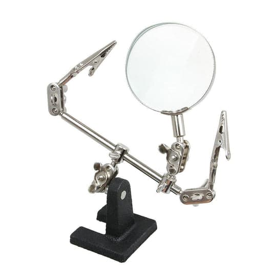 Third Hand Tool with Magnifying Glass - View 1