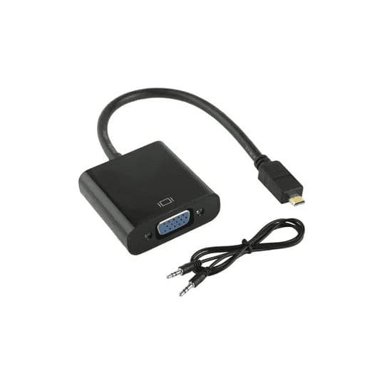 Micro HDMI to VGA Converter with Audio Cable - View 1