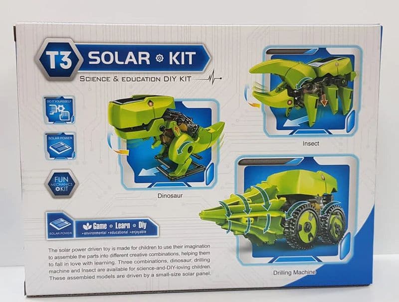 3 in 1 3D DIY Green Safe Energy Driven Dinosaur - View 3