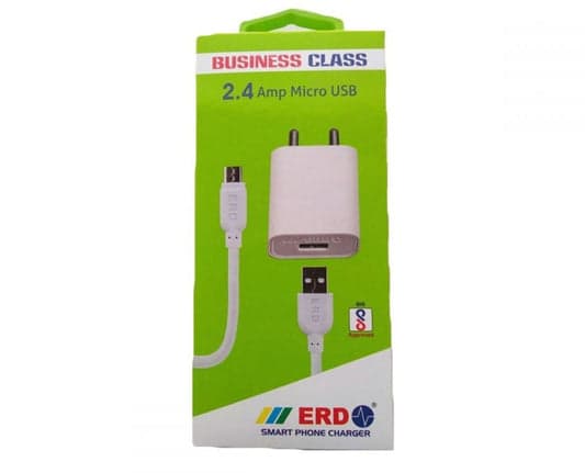 ERD 5V 2.4A adapter with MicroUSB cable - View 1