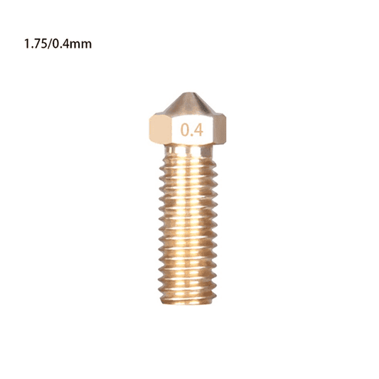 V6 Volcano Brass Length Extruder Nozzle 1.75mm x 0.4mm - View 1