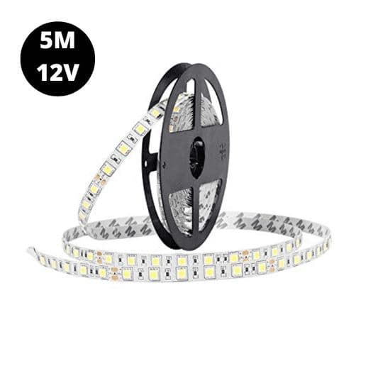 12V Warm White 5050 SMD LED Strip Flexible 5M/Roll Waterproof (5 Meter) - View 1