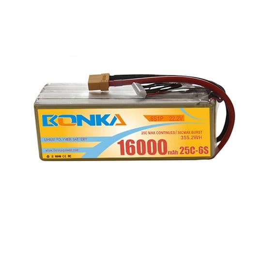 22.2v 16000mah 25/50C 6S1P Bonka Lipo Battery Pack - View 1