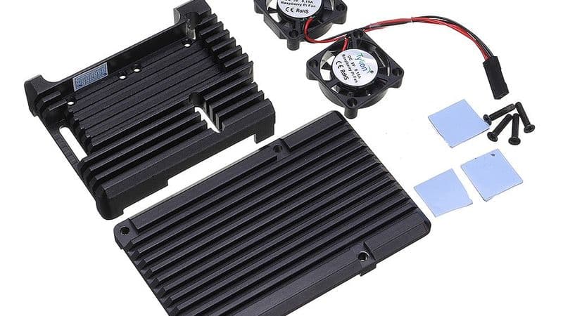 Aluminum Heatsink Cooler Cooling Kit for Raspberry Pi 32 Model 3B+ - 2 Piece - View 1
