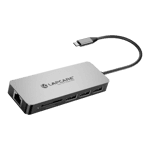 Lapcare 8 in 1 Extended Travel Docking Station Multiport Adapter ( Grey ) - View 1