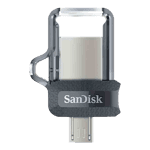 SanDisk Dual Drive - 3 ( Transparent,64GB ) - View 1