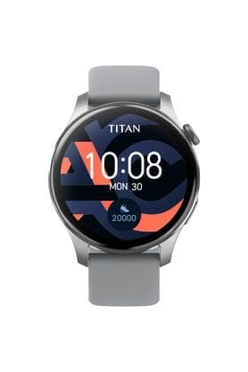 TITAN WEARABLES Mens 54.30 x 14 x 46.90 mm Black Dial Silicone Smart Watch - 90156AP03 - View 1