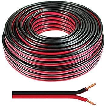 1 Meter – Audio Speaker Wires: 14/36 [0.5 Sq Mm] (100% Copper) [Red & Black – High Quality] - View 1