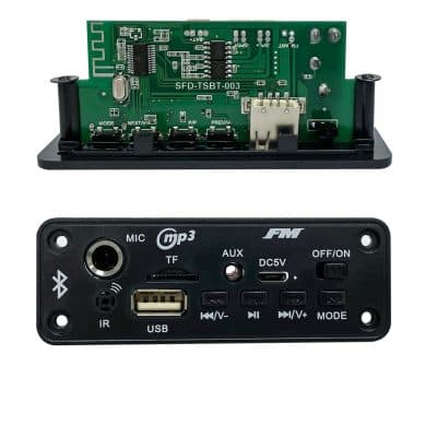 Audio Music Player: BT Panel – 003 DIY Stereo Board With Built In Bluetooth,FM,USB,SD-Card Slot,Aux,Amplifier & With IR - View 1