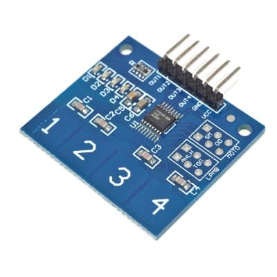 TTP224 4-Channel Capacitive Touch Switch Module - View 1