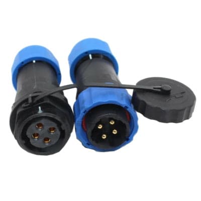 SD20 4PIN 25A Waterproof Cable Mount Aviation Connector Male Plug+Female Socket IP68 - View 1