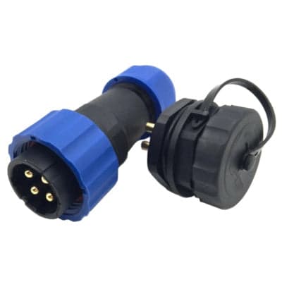 SD20-4PIN 25A Waterproof Panel Mount Aviation Male Plug+Female Socket IP68 - View 1