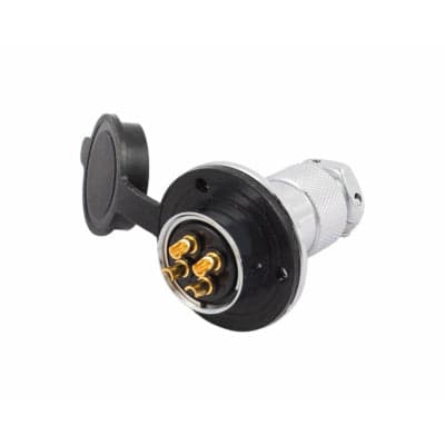 4 Pin GX30 Male Female Panel Mount Aviation Connector with 3 Hole Circular Flange - View 1