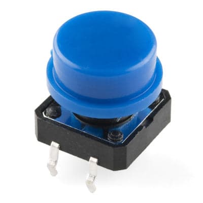 Tactile Push Button Switch With Blue Round Cap - View 1
