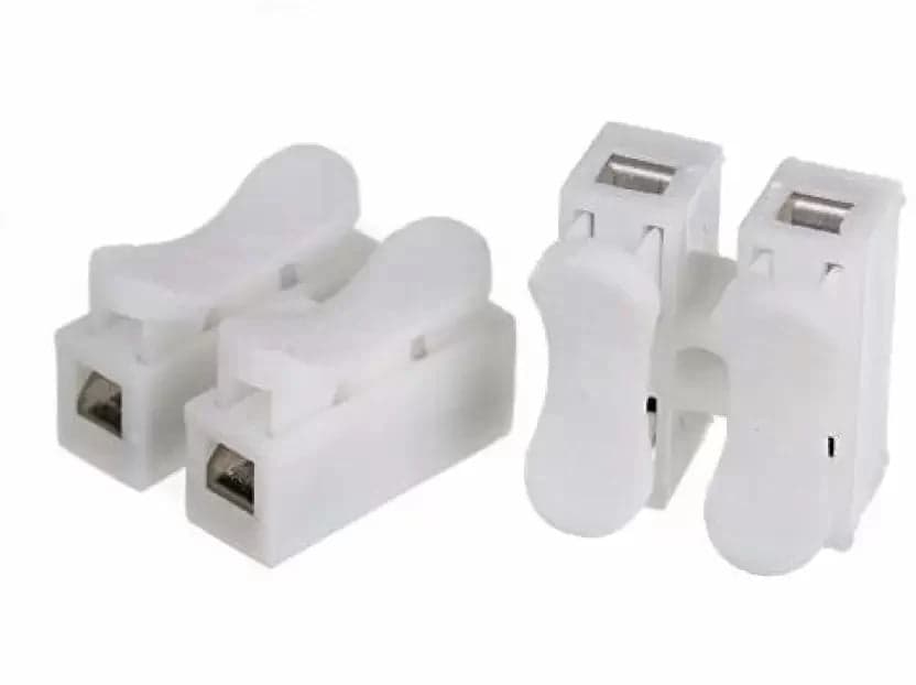 2Pole Quick Splice Connector Screwless Terminal Block Cable Clamp 250V 10A - View 2