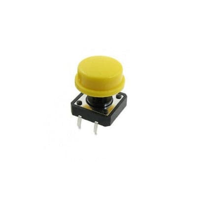 Tactile Push Button Switch With Yellow Round Cap - View 1