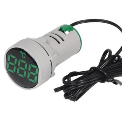 ProMax Mini LED Temperature Indicator Display 22mm, AC 50-380V, Green - View 1