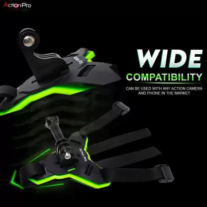 Action Pro Helmet Strap Camera Mount (Helmet Chin Mount Strap For GoPro 12 11 10 9 8 7 6 5 4, SJCAM, Insta360, DJI) - View 2