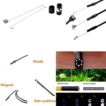 Garundropsy 6 Waterproof Endoscope Mini HD Snake Tube Borescope Camera Sports and Action Camera (Black, 2 MP) - View 2