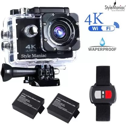 Garundropsy 4K Wifi Waterproof 2 inch LCD 12 Megapixels Sports and Action Camera (Black, 12 MP) - View 2