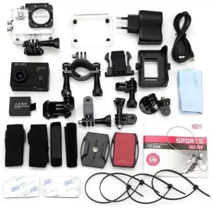 Garundropsy Action Shot HD Action Shot Full HD 12MP 1080P Black Helmet Sports Action Waterproof Camera Sports and Action Camera (Black, 12 MP) - View 3
