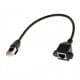 RJ45 Male to Female Screw Panel Mount Ethernet LAN Network Extension Cable - 60CM - View 1