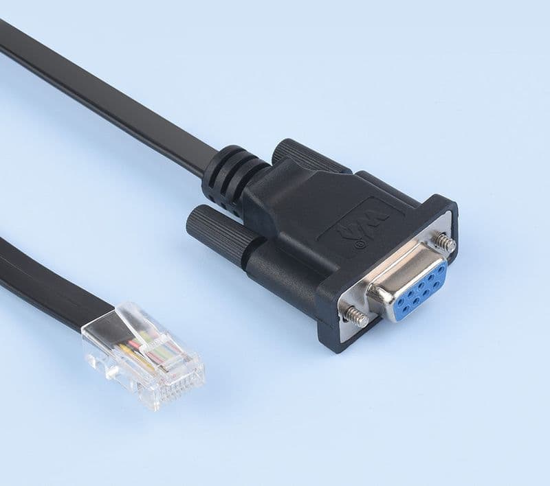 RS232 to RJ45 Console Cable, RS232 DB9 Female Port to RJ45 Console Male Port, Cable Length 1.8m - View 1