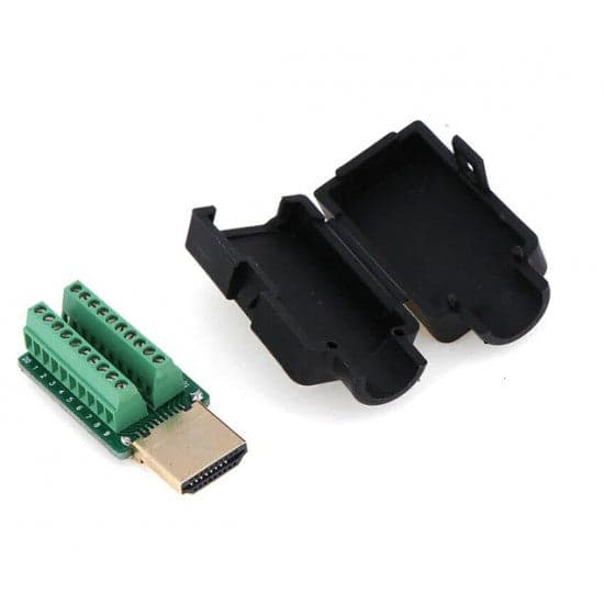 HDMI Male Connector Breakout With Shell - 19 pin - View 2